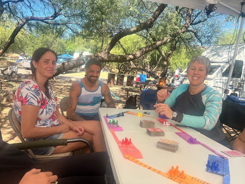 Camping and Playing Card games