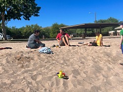Building sand castles at Patagonia lake