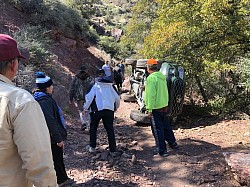 Stopped to help someone out of a bad spot