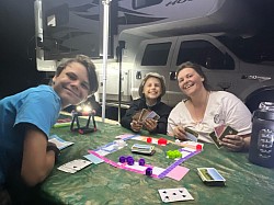 The kids won pegs and jokers