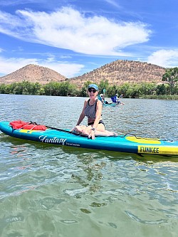 Paddle boarding with the ladies